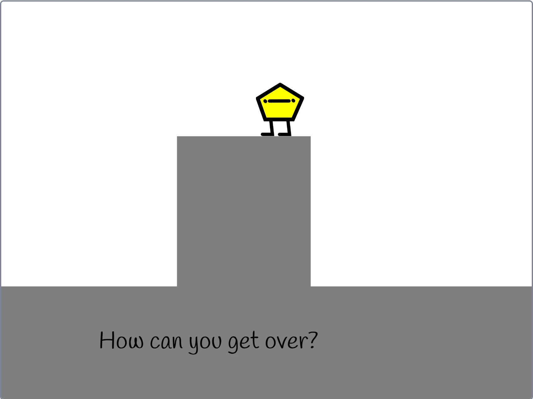 Pentagon Platformer web-based gameplay on different devices