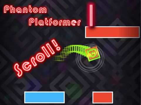 Phantom Platformer Ⅰ scroll platformer logo with phantom theme art