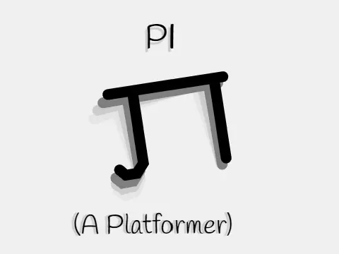 The Pi symbol as a character in the Pi a Platformer puzzle game