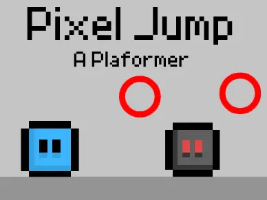 Pixel Jump a Platformer Game Logo