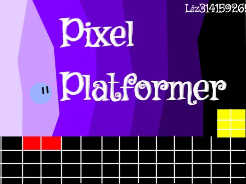 Pixel Platformer game cover with custom pixel art and ball color change feature