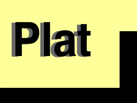 Plat a platformer logo with collaboration credits to six creators