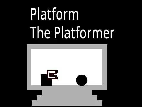 Platform The Platformer game logo featuring minimalistic black and white design