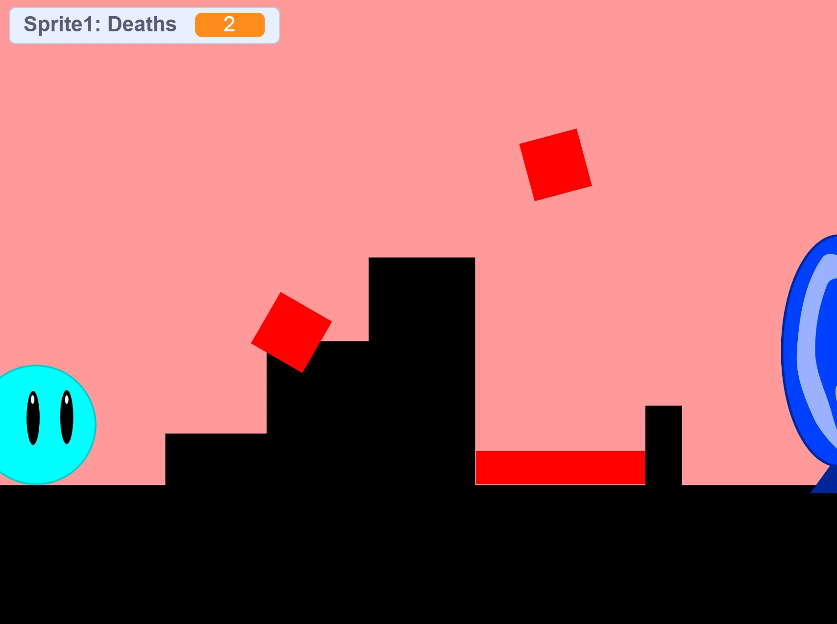 Platformer gameplay screenshot 7 highlighting the game's simple graphics