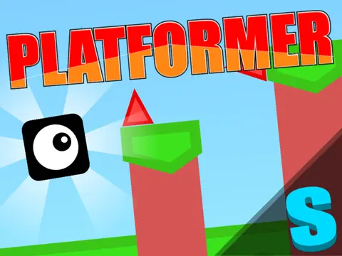 Platformer game logo and cover