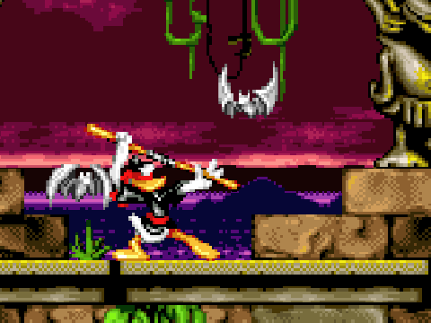 Platformer Animation Test v1.10b cover art featuring Donald Duck as Maui Mallard