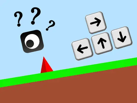 Platformer but controls change every 5 seconds logo cover featuring rotating control icons