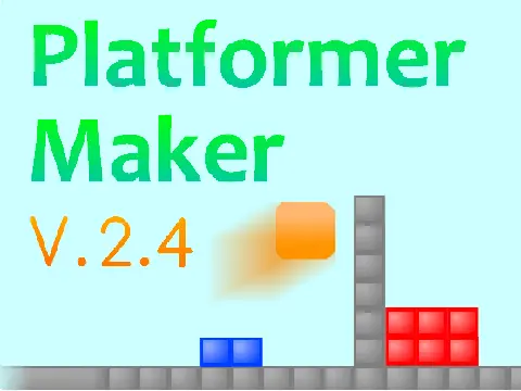 Platformer Maker game logo featuring level editor tools