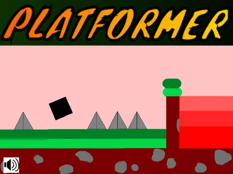 Platformer Part 1 Normal logo cover featuring lava red and spikes grey hazards