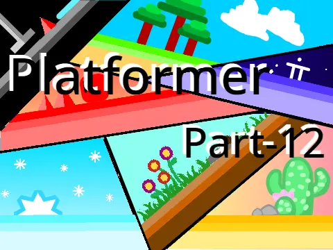 Platformer part 12 last logo cover featuring 24 levels and saw blade hazards