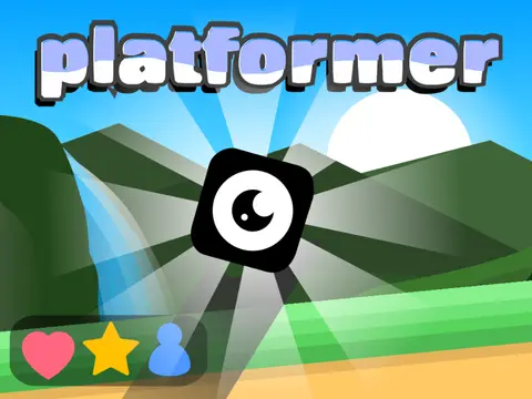 Platformer 拡散希望 logo cover featuring Japanese platformer ground graphics and heart star