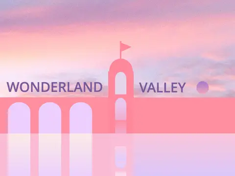 platformer wonderland valley game logo vector art platformer by 2D_errors