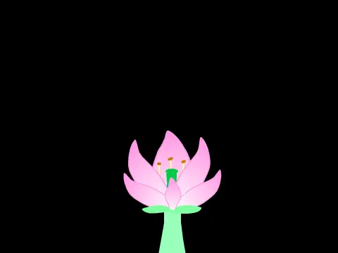 Pollination platformer logo cover featuring flower and pollination stage art