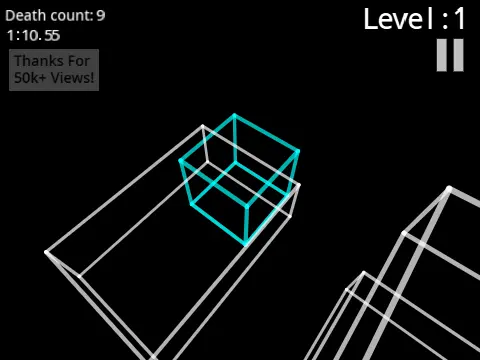 Polygon 3D platformer game logo cover with polygonal art style