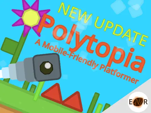 Polytopia platformer game logo - mobile optimized design