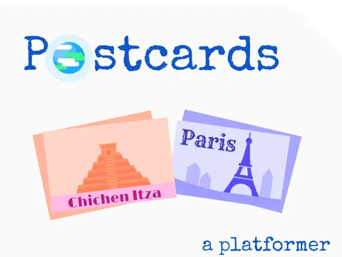 Postcards Platformer - Chichen Itza Jerusalem Paris Arizona platformer cover