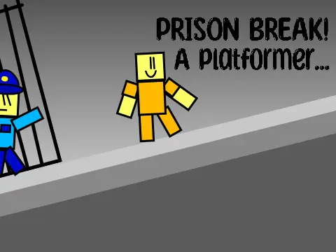Prison break platformer logo cover featuring prisoner escaping through broken wall