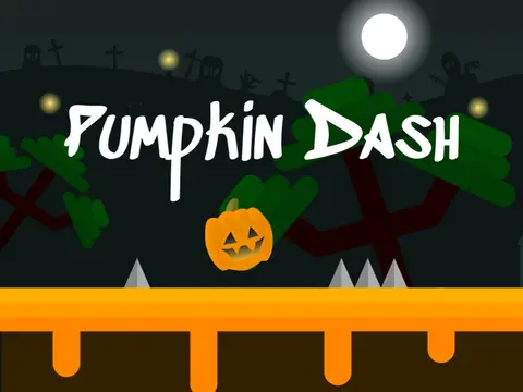 Logo for Pumpkin Dash Halloween platformer game