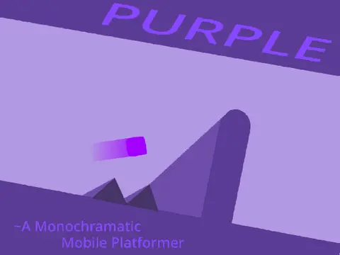 Purple A Platformer logo with purple monochrome aesthetic and platformer elements