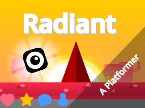 Radiant platformer logo with glowing radiant design