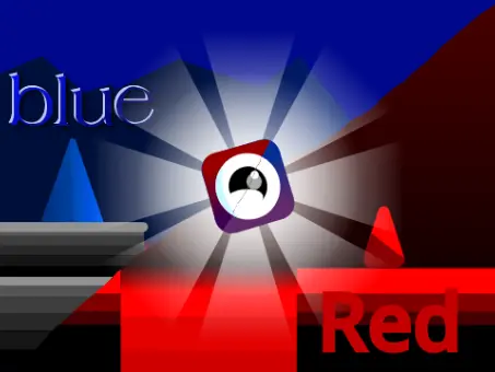 Red Blue Platformer V2 cover art with red and blue themes