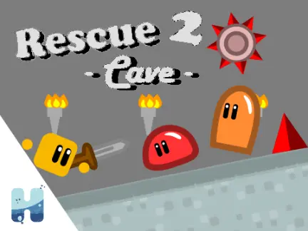 Rescue 2 -Cave- platformer game logo