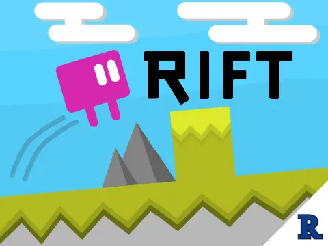 Rift - Platformer logo featuring pirate invasion and magical Rift theme
