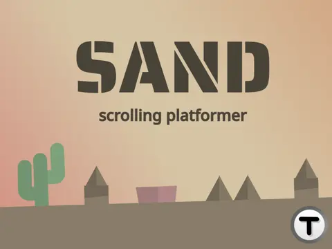 Logo for the Sand Scrolling Platformer, a desert-themed side-scrolling game