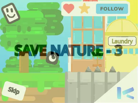Save Nature Part 3 platformer logo - environmental advocacy platformer series