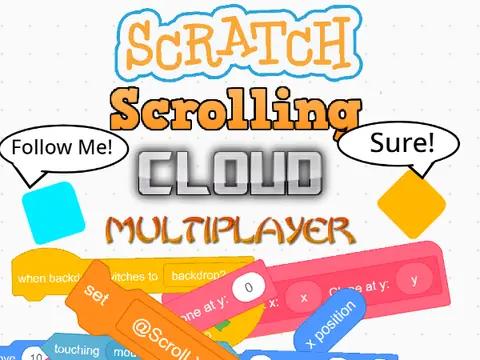 Scratch multiplayer platformer logo - 8 player scrolling platformer with cloud support
