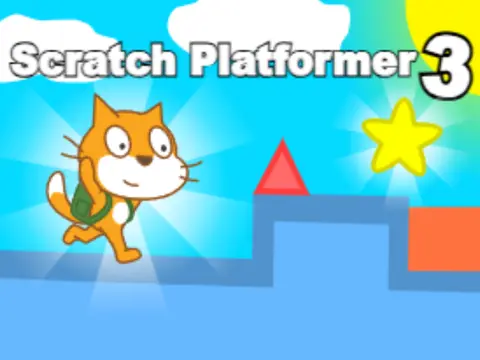 Scratch Cat character in Scratch a Platformer 3 platformer game