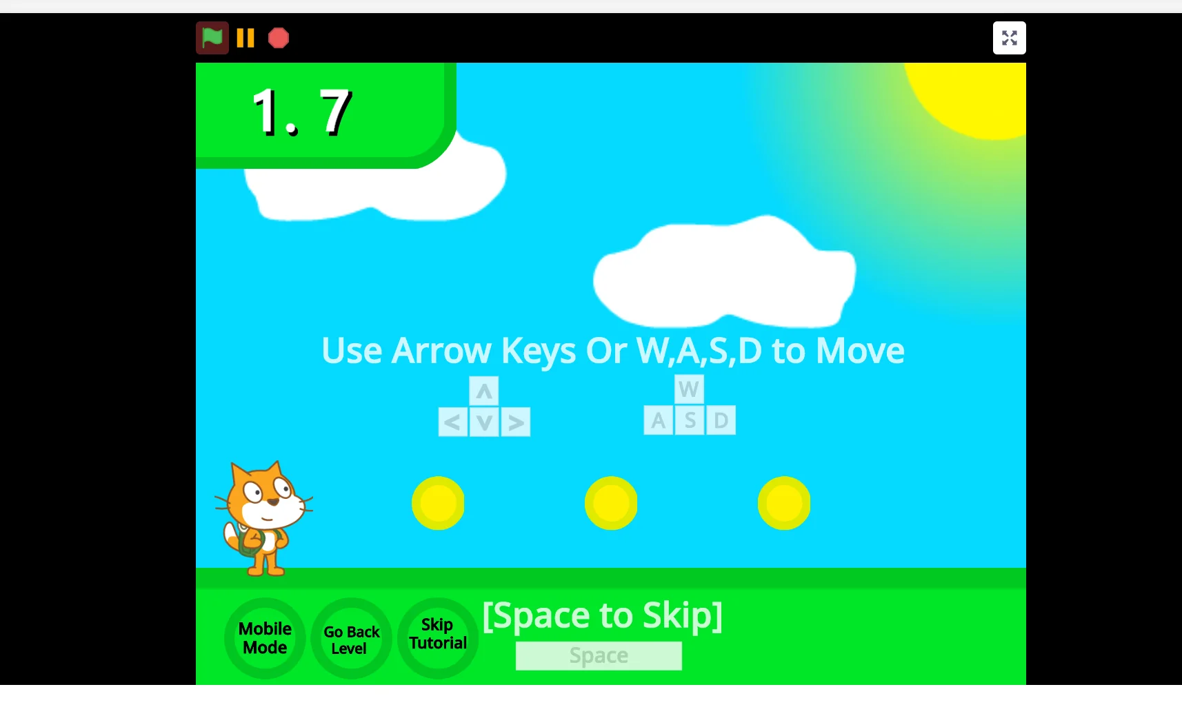 Scratch a Platformer Home Screen Scratch a Platformer Home Screen