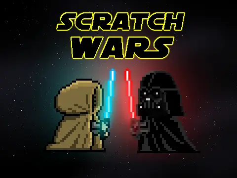 Scratch Wars platformer logo - Star Wars inspired Scratch game