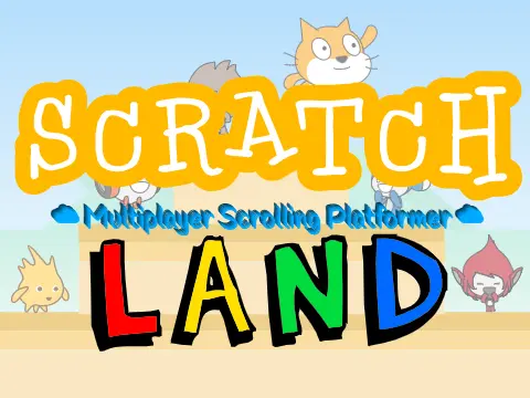 Scratchland™ Amusement Park logo cover for multiplayer scrolling platformer