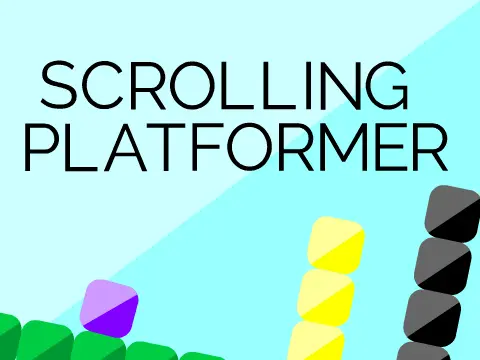 Scrolling platformer logo - debut scrolling engine game
