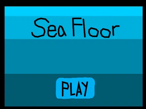 Screenshot from the Sea Floor game showing underwater exploration and marine life