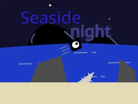 Seaside Night Platformer - beautiful night sea reproduction Scratch cover