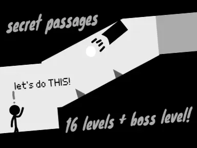 Secret Passages platformer logo - cave exploration and underground adventure theme