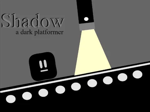 Minimalist logo for Shadow - A Dark Platformer featuring a silhouette