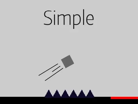 Simple - A Platformer game cover featuring a cube character
