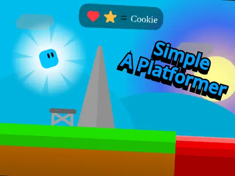 Simple platformer logo - clean minimalist design