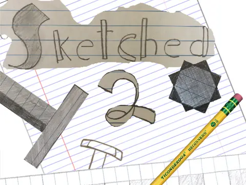 Sketched 2 platformer logo with hand-sketched art style