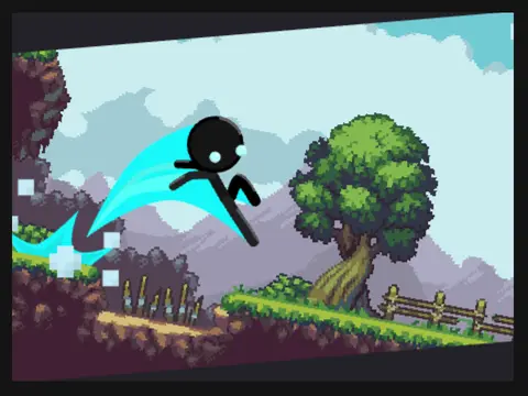 Skyward v1.1 scrolling platformer logo cover featuring level edit mode and character