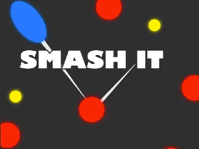 Smash It logo cover featuring aim reticle and colored dots for mobile-friendly pen game