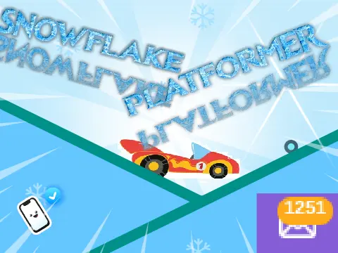 Snowflake Platformer v2 logo featuring snowflake and platformer design