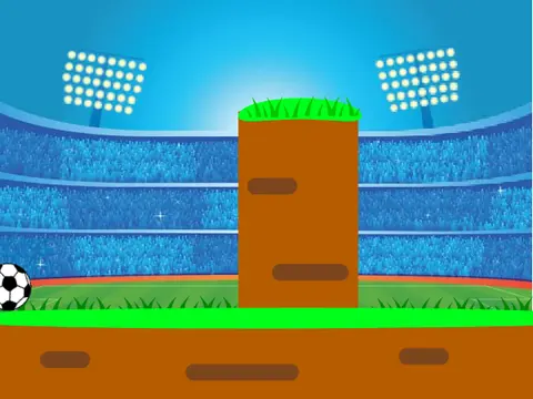 Soccer platformer game logo featuring soccer-themed platforming action