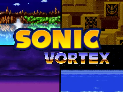 Sonic Vortex platformer logo featuring Sonic vs Eggman Phantom Ruby theme