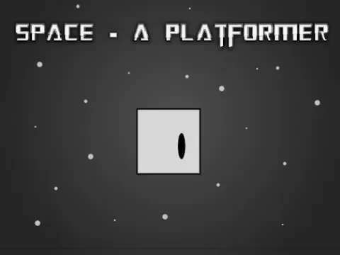 Space - A Platformer game logo featuring rocket and space theme with platform elements