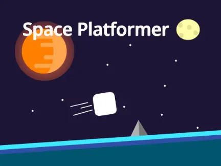 Space Platformer - Mobile Friendly logo, Scratch space escape platformer