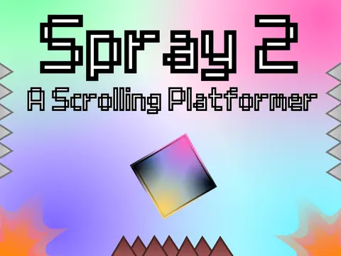 Spray 2 scrolling platformer logo cover featuring water spray mechanics